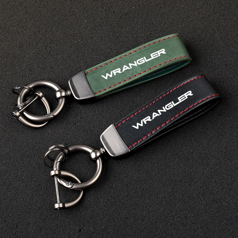 Jeep Wrangler Leather Keychain