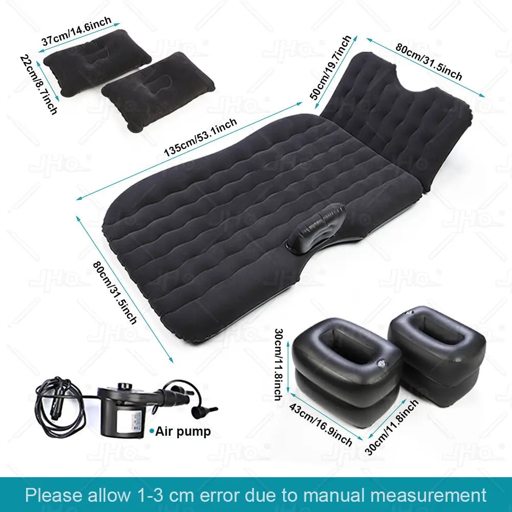 Inflatable Car Travel Backseat Air Mattress (Compatible w/ Dodge Ram TRX 2022 2023)