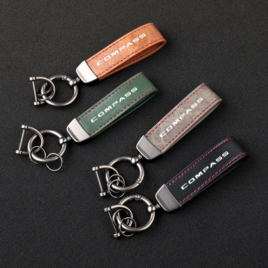 Jeep Compass Leather Keychain