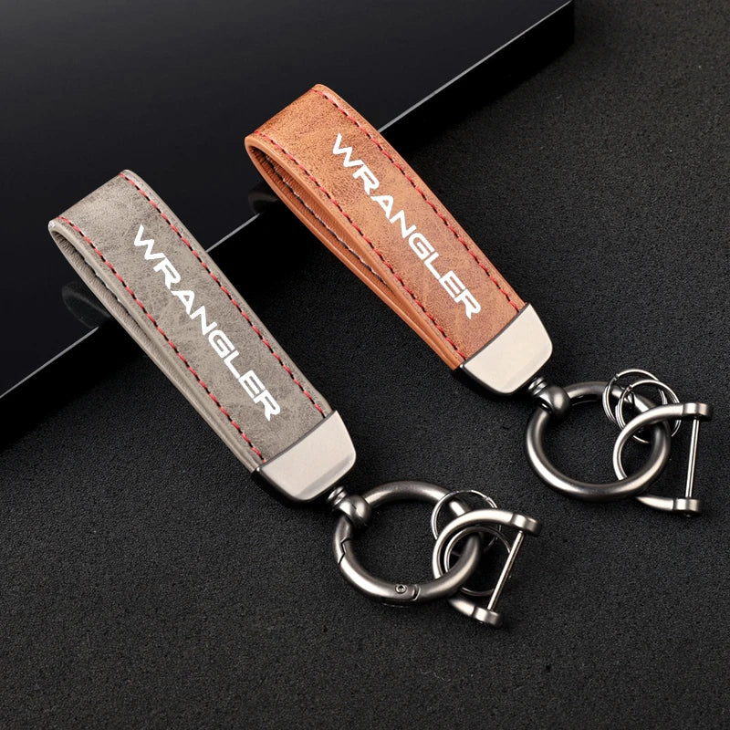 Jeep Wrangler Leather Keychain