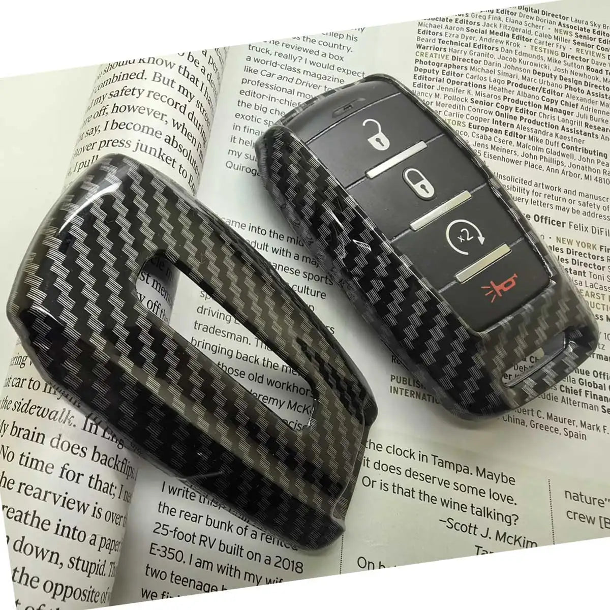 Carbon Fiber Key Case Cover (for Dodge RAM)