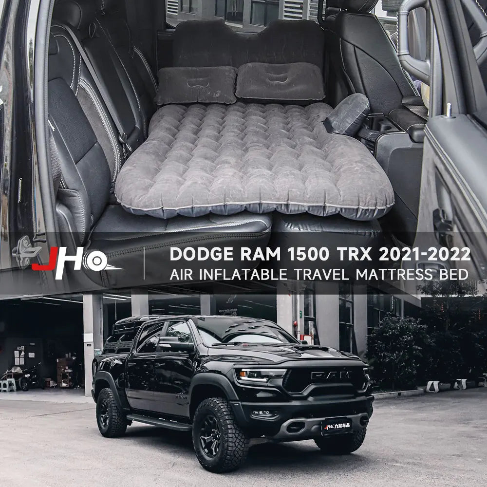 Inflatable Car Travel Backseat Air Mattress (Compatible w/ Dodge Ram TRX 2022 2023)